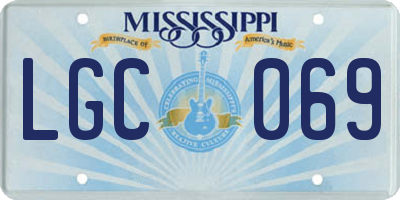 MS license plate LGC069