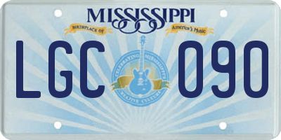 MS license plate LGC090