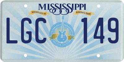 MS license plate LGC149
