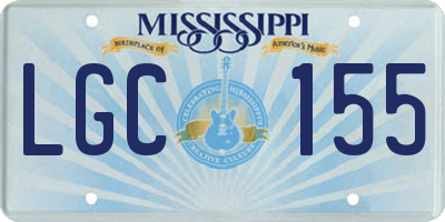 MS license plate LGC155