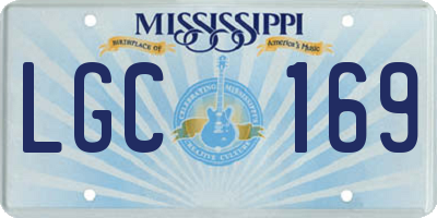 MS license plate LGC169
