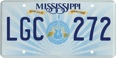 MS license plate LGC272