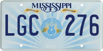 MS license plate LGC276