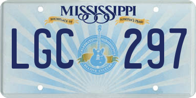 MS license plate LGC297
