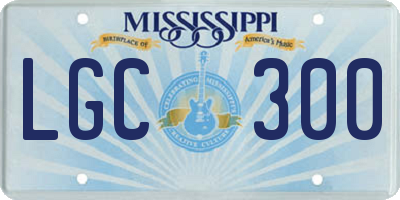 MS license plate LGC300