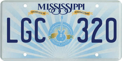 MS license plate LGC320
