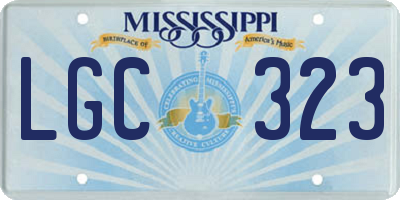 MS license plate LGC323