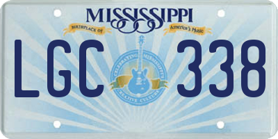 MS license plate LGC338