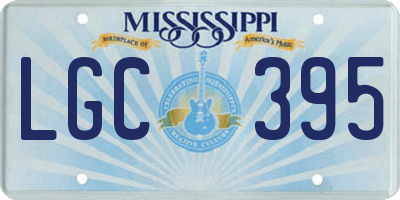 MS license plate LGC395