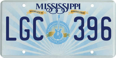 MS license plate LGC396