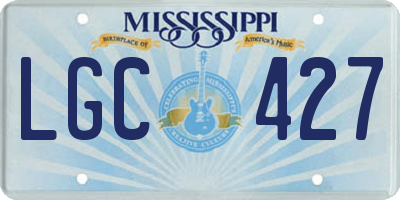 MS license plate LGC427
