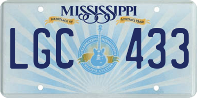 MS license plate LGC433
