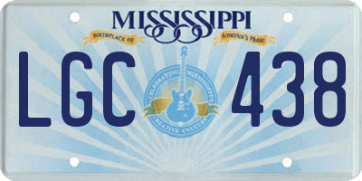 MS license plate LGC438