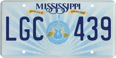 MS license plate LGC439
