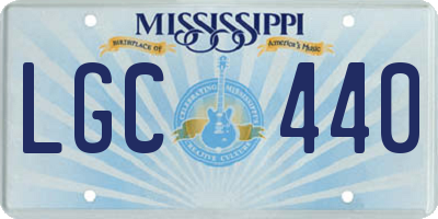 MS license plate LGC440