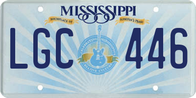 MS license plate LGC446