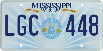 MS license plate LGC448