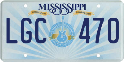 MS license plate LGC470