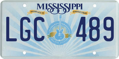 MS license plate LGC489