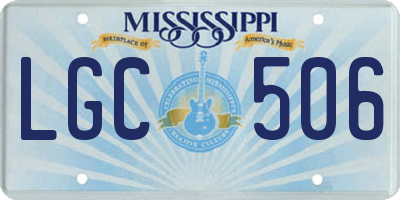 MS license plate LGC506