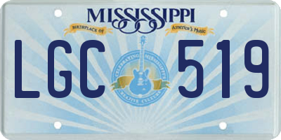 MS license plate LGC519