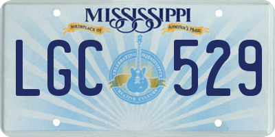 MS license plate LGC529
