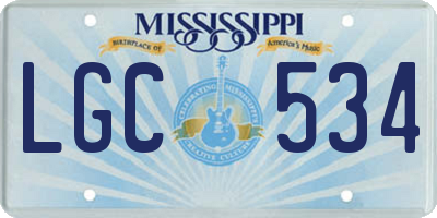MS license plate LGC534