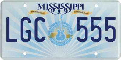 MS license plate LGC555