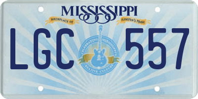 MS license plate LGC557