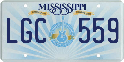 MS license plate LGC559