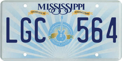 MS license plate LGC564