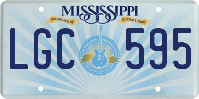 MS license plate LGC595