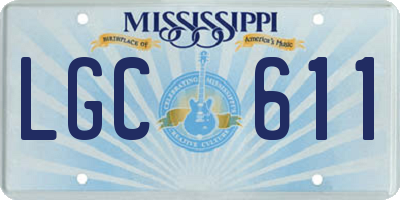 MS license plate LGC611