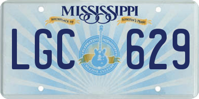 MS license plate LGC629