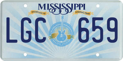 MS license plate LGC659