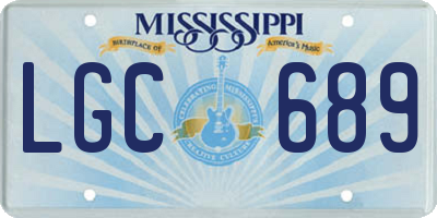 MS license plate LGC689