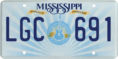 MS license plate LGC691
