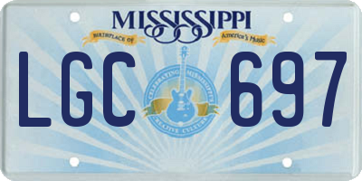MS license plate LGC697
