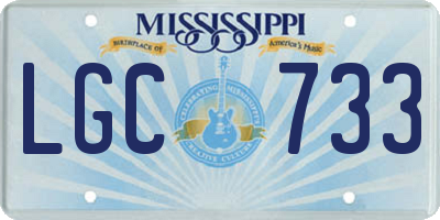 MS license plate LGC733