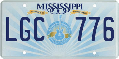 MS license plate LGC776
