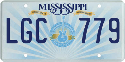MS license plate LGC779