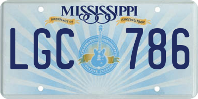 MS license plate LGC786