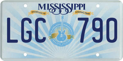 MS license plate LGC790