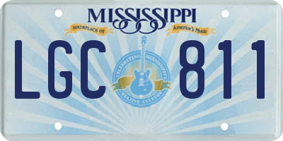 MS license plate LGC811