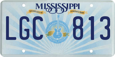 MS license plate LGC813