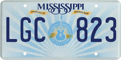 MS license plate LGC823
