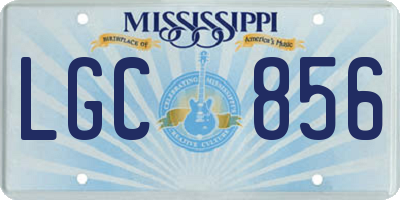 MS license plate LGC856