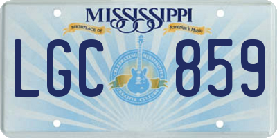 MS license plate LGC859