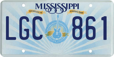 MS license plate LGC861