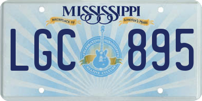 MS license plate LGC895